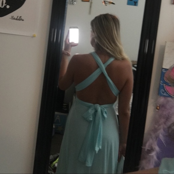 long baby blue dress - Picture 4 of 5